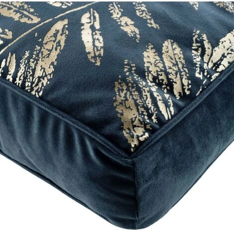 LC Coussin De Sol, Bleu, 40 X 40 X 8 Cm, Velours Impr 2 LC Coussin De Sol, Bleu, 40 X 40 X 8 Cm, Velours Impr – Image 2