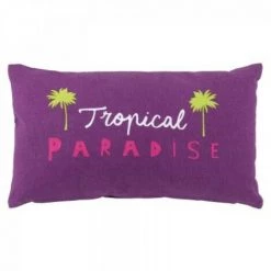 LC Coussin Déhoussable Compresse, Prune, 50x30x15, Co