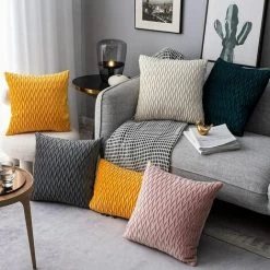 MERéTéET Housses Coussin En Velours 40x40cm Pour Salon Canapé,Lot De 2 Housses Coussin Carrés De Motif Uni Décoration Chambre, Gris 9 MERéTéET Housses Coussin En Velours 40x40cm Pour Salon Canapé,Lot De 2 Housses Coussin Carrés De Motif Uni Décoration Chambre, Gris -France Coussin et housse de coussin Soldes Boutique 65788641 5