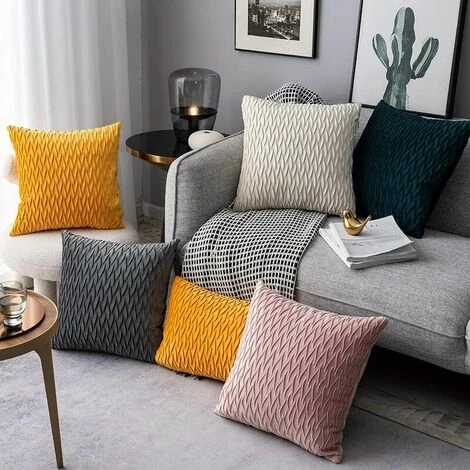 MERéTéET Housses Coussin En Velours 40x40cm Pour Salon Canapé,Lot De 2 Housses Coussin Carrés De Motif Uni Décoration Chambre, Gris 5 MERéTéET Housses Coussin En Velours 40x40cm Pour Salon Canapé,Lot De 2 Housses Coussin Carrés De Motif Uni Décoration Chambre, Gris – Image 5