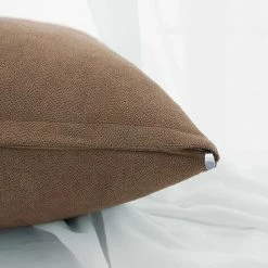 MERéTéET Lot De 2 Housse De Coussin 30x30cm Décoratif Canapé En Chenille Housses Coussin Decoration Chambre Carré Couleur Uni Pour Chaise,Voiture,Bureau, Noisette -France Coussin et housse de coussin Soldes Boutique 65789079 3