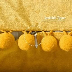 MERéTéET Housse Coussin 40x40 Cm Jaune Moutarde Decoration Salon Maison Scandinave Lot De 2 Protege Oreiller Velours Doux Double Face Rectangulaire à Couleur Uni Pour Coussin Fauteuil Bureau -France Coussin et housse de coussin Soldes Boutique 65789225 4