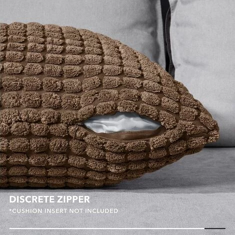 MERéTéET Housse De Coussin Lot De 2, Pour Canapé, Chambre, Lit, Chaise Et Décoration De Particules, Sans Noyau D'oreiller, Design Moderne Et élégant, 55x55CM, Brun, 2Pièces 4 MERéTéET Housse De Coussin Lot De 2, Pour Canapé, Chambre, Lit, Chaise Et Décoration De Particules, Sans Noyau D'oreiller, Design Moderne Et élégant, 55x55CM, Brun, 2Pièces – Image 4