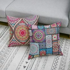 MERéTéET Coussin Canapé Housses De Coussin Pour Canapé Chaise De Salon Décoratif Datura Moderne Avec Fermeture Glissière Invisible Taie Oreiller Aspect Lin Pour Coussin 45x45cm/18x18 -France Coussin et housse de coussin Soldes Boutique 65789325 4