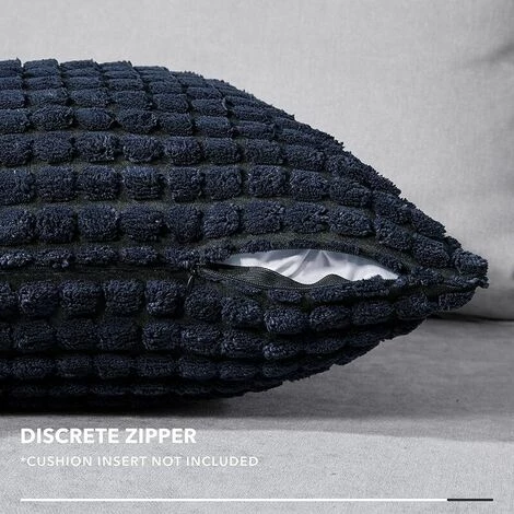 MERéTéET Lot De 2 Housse De Coussin, Pour Canapé, Chambre, Lit, Chaise Et Décoration De Particules, Sans Noyau D'oreiller, Design Moderne Et élégant, 60x60CM, Bleu Marine, 2Pièces 4 MERéTéET Lot De 2 Housse De Coussin, Pour Canapé, Chambre, Lit, Chaise Et Décoration De Particules, Sans Noyau D'oreiller, Design Moderne Et élégant, 60x60CM, Bleu Marine, 2Pièces – Image 4