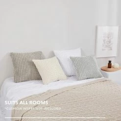 MERéTéET Housse De Coussin Lot De 2, Pour Canapé, Chambre, Lit, Chaise Et Décoration De Particules, Sans Noyau D'oreiller, Design Moderne Et élégant, 45x45CM, Gris Clair, 2Pièces 8 MERéTéET Housse De Coussin Lot De 2, Pour Canapé, Chambre, Lit, Chaise Et Décoration De Particules, Sans Noyau D'oreiller, Design Moderne Et élégant, 45x45CM, Gris Clair, 2Pièces -France Coussin et housse de coussin Soldes Boutique 65789453 4