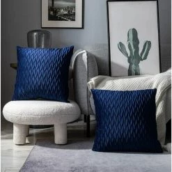 MERéTéET Housses Coussin En Velours 45x45cm Pour Salon Canapé,Lot De 2 Housses Coussin Carrés De Motif Uni Décoration Chambre, Bleu Marin 7 MERéTéET Housses Coussin En Velours 45x45cm Pour Salon Canapé,Lot De 2 Housses Coussin Carrés De Motif Uni Décoration Chambre, Bleu Marin -France Coussin et housse de coussin Soldes Boutique 65789459 3