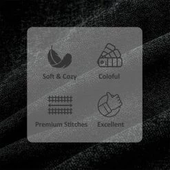 MERéTéET Housse Coussin 30x50 Cm Noir Decoration Chambre Salon Maison Enfant Lot De 2 Taies Doreiller Avec Fermeture Eclair Pour Coussin De Fauteuil Bureau Scandinave En Chenille Doux -France Coussin et housse de coussin Soldes Boutique 65789466 3