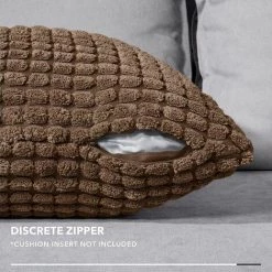 MERéTéET Lot De 2 Housse De Coussin, Pour Décoration De Particules Canapé, Chambre, Lit, Chaise, Sans Noyau D'oreiller, Design Moderne Et élégant, 50x50CM, Brun, 2Pièces 8 MERéTéET Lot De 2 Housse De Coussin, Pour Décoration De Particules Canapé, Chambre, Lit, Chaise, Sans Noyau D'oreiller, Design Moderne Et élégant, 50x50CM, Brun, 2Pièces -France Coussin et housse de coussin Soldes Boutique 65789546 4