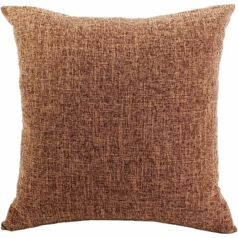 MERéTéET Housses De Coussin Coton Lin En Couleur Unie Throw Pillow Case Chambre Salon Sofa Décoration De Maison Carré Taie D'oreiller Invisible Fermeture à Glissière Marron 45X45CM 1 MERéTéET Housses De Coussin Coton Lin En Couleur Unie Throw Pillow Case Chambre Salon Sofa Décoration De Maison Carré Taie D'oreiller Invisible Fermeture à Glissière Marron 45X45CM