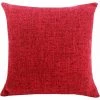 MERéTéET Housses De Coussin Coton Lin En Couleur Unie Throw Pillow Case Chambre Salon Sofa Décoration De Maison Carré Taie D'oreiller Invisible Fermeture à Glissière Bourgogne 40X60CM