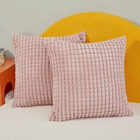 MERéTéET Housse De Coussin Lot De 2, Pour Décoration De Particules Canapé, Chambre, Lit, Chais, Sans Noyau D'oreiller, Design Moderne Et élégant, 65x65CM, Rose, 2Pièces 1 MERéTéET Housse De Coussin Lot De 2, Pour Décoration De Particules Canapé, Chambre, Lit, Chais, Sans Noyau D'oreiller, Design Moderne Et élégant, 65x65CM, Rose, 2Pièces