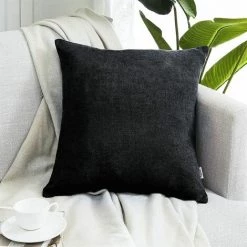 MERéTéET Lot De 2 Housse De Coussin 45x45cm Décoratif Canapé En Chenille Housses Coussin Decoration Chambre Carré Couleur Uni Pour Chaise,Voiture,Bureau, Noir 7 MERéTéET Lot De 2 Housse De Coussin 45x45cm Décoratif Canapé En Chenille Housses Coussin Decoration Chambre Carré Couleur Uni Pour Chaise,Voiture,Bureau, Noir -France Coussin et housse de coussin Soldes Boutique 65790081 3