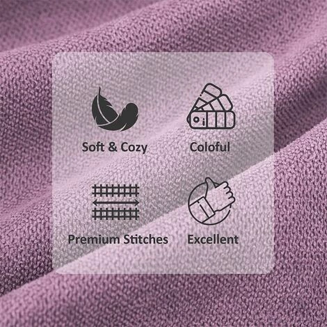 MERéTéET Lot De 2 Housse De Coussin 40x60cm Décoratif Canapé En Chenille Housses Coussin Decoration Chambre Carré Couleur Uni Pour Chaise,Voiture,Bureau, Violet 2 MERéTéET Lot De 2 Housse De Coussin 40x60cm Décoratif Canapé En Chenille Housses Coussin Decoration Chambre Carré Couleur Uni Pour Chaise,Voiture,Bureau, Violet – Image 2