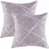 MERéTéET Housses De Coussin En Velours Housses D'oreiller Carrées Décoratives Pour Canapé Chambre Salon 40x40 CM Lot De 2 Violet