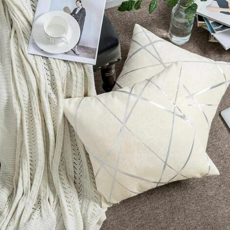 MERéTéET Ivoire Luxe Velours Coussin Couvre Cas, Housse De Coussin De Confortable D'Accent, Le Meilleur Carré Décoratif Couvre D'Oreiller Sofa De Divan De Lit De Canapé 18x18 Pouces 45x45CM Ensemble De Deux 2 MERéTéET Ivoire Luxe Velours Coussin Couvre Cas, Housse De Coussin De Confortable D'Accent, Le Meilleur Carré Décoratif Couvre D'Oreiller Sofa De Divan De Lit De Canapé 18x18 Pouces 45x45CM Ensemble De Deux – Image 2