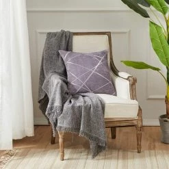 MERéTéET Housses De Coussin En Velours Housses D'oreiller Carrées Décoratives Pour Canapé Chambre Salon 60x60 CM Lot De 2 Violet 9 MERéTéET Housses De Coussin En Velours Housses D'oreiller Carrées Décoratives Pour Canapé Chambre Salon 60x60 CM Lot De 2 Violet -France Coussin et housse de coussin Soldes Boutique 65790220 5