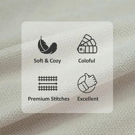 MERéTéET Taie Oreiller 40x80 Lot De 2 Beige Decoration Chambre Ado Bebe Enfant Pour Coussins Canape Lit Décoratif Housse Coussin Rectangulaire Double Face Uni En Chenille Doux Avec Fermeture Eclair 3 MERéTéET Taie Oreiller 40x80 Lot De 2 Beige Decoration Chambre Ado Bebe Enfant Pour Coussins Canape Lit Décoratif Housse Coussin Rectangulaire Double Face Uni En Chenille Doux Avec Fermeture Eclair – Image 3