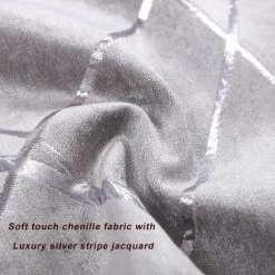 MERéTéET Gris Argenté Luxe Velours Coussin Couvre Cas, Coussin De Confortable D'Accent, Le Meilleur Carré Décoratif Couvre D'Oreiller Sofa De Divan De Lit De Canapé18x18 Pouces 45x45CM Ensemble De Deux -France Coussin et housse de coussin Soldes Boutique 65790350 4