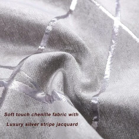 MERéTéET Housse De Coussin 60x60cm Canapé En Velours Décoration Chambre Taie D'oreiller Sofa Salon 2 Pièces Gris Argenté 4 MERéTéET Housse De Coussin 60x60cm Canapé En Velours Décoration Chambre Taie D'oreiller Sofa Salon 2 Pièces Gris Argenté – Image 4