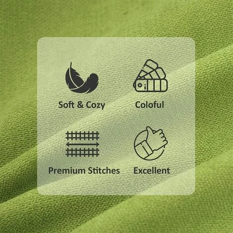 MERéTéET Housse De Coussin 50x50 Vert Anis Lot De 2 Decoration Chambre Bebe Salon Maison Housses Coussins Canapé Lit Carrés Double Face De Couleur Uni En Chenille Doux Avec Fermeture Eclair 2 MERéTéET Housse De Coussin 50x50 Vert Anis Lot De 2 Decoration Chambre Bebe Salon Maison Housses Coussins Canapé Lit Carrés Double Face De Couleur Uni En Chenille Doux Avec Fermeture Eclair – Image 2