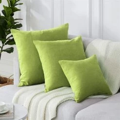 MERéTéET Housse De Coussin 50x50 Vert Anis Lot De 2 Decoration Chambre Bebe Salon Maison Housses Coussins Canapé Lit Carrés Double Face De Couleur Uni En Chenille Doux Avec Fermeture Eclair 7 MERéTéET Housse De Coussin 50x50 Vert Anis Lot De 2 Decoration Chambre Bebe Salon Maison Housses Coussins Canapé Lit Carrés Double Face De Couleur Uni En Chenille Doux Avec Fermeture Eclair -France Coussin et housse de coussin Soldes Boutique 65790822 3