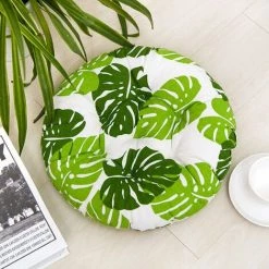 LUCKY-88 Coussin épaissi Coussin De Chaise Coussin De Pet Coussin De Tabouret Doux Hiver 4pcs Rond Vert Baye 40cm