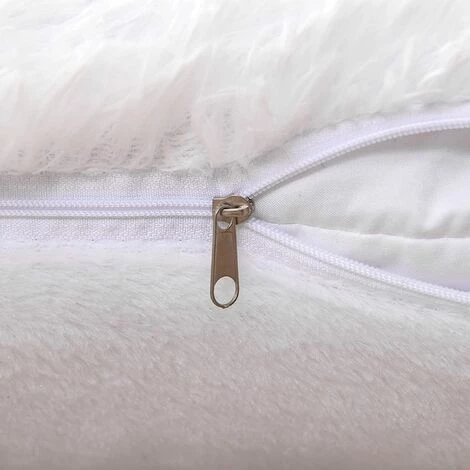 YIENJAOY Lot De 2 Housse De Coussin De Canapé Fourrure De Luxe Decoration Canapé Maison Chambre Lit Super Doux Peluche Taie D'oreiller Décorative 40X40cm 16X16 Pouces, Bleu Vert 4 YIENJAOY Lot De 2 Housse De Coussin De Canapé Fourrure De Luxe Decoration Canapé Maison Chambre Lit Super Doux Peluche Taie D'oreiller Décorative 40X40cm 16X16 Pouces, Bleu Vert – Image 4