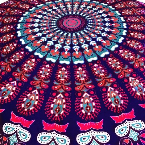 YIENJAOY Accessoire Housse De Coussin Géométrique 80x80cm Taie D'oreiller Ronde Mandala Coussins De Sol Housse De Coussin Bohème Méditation Housse De Coussin Pouf Fait à La Main (Coussin Non Inclus)C 1 YIENJAOY Accessoire Housse De Coussin Géométrique 80x80cm Taie D'oreiller Ronde Mandala Coussins De Sol Housse De Coussin Bohème Méditation Housse De Coussin Pouf Fait à La Main (Coussin Non Inclus)C