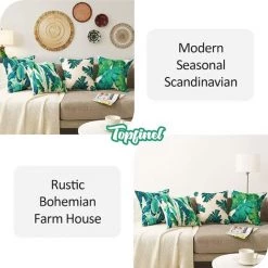 YIENJAOY Housse Coussin 40x40 Vert Feuille Decoration Salon De Jardin Patio Canapé Extérieur Lot De 4 Housses De Coussins En Lin Naturel Durable Motif Imprimé Jungle Tropical Déco Campagne Farmhouse Aesthetic 7 YIENJAOY Housse Coussin 40x40 Vert Feuille Decoration Salon De Jardin Patio Canapé Extérieur Lot De 4 Housses De Coussins En Lin Naturel Durable Motif Imprimé Jungle Tropical Déco Campagne Farmhouse Aesthetic -France Coussin et housse de coussin Soldes Boutique 65809589 3