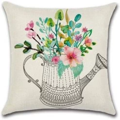 YIENJAOY Lot De 4housses De Coussin Décoratives En Coton Et Lin Doux, Style Automnal, 45 X 45 Cm -France Coussin et housse de coussin Soldes Boutique 65809715 4