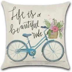 YIENJAOY Lot De 4housses De Coussin Décoratives En Coton Et Lin Doux, Style Automnal, 45 X 45 Cm -France Coussin et housse de coussin Soldes Boutique 65809715 5