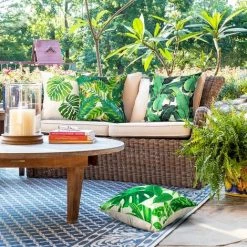 AIDUCHO Housse De Coussin 45 X 45 Cm Fleurs, Oiseaux, Animaux Et Plantes Motif Taie D'oreiller Pour Canapé Maison Salon Chambre Décoration 6 Pièces (Plantes Tropicales 6) -France Coussin et housse de coussin Soldes Boutique 65883847 4