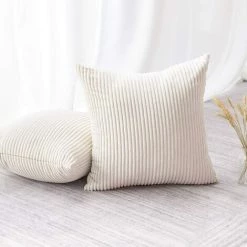 AIDUCHO Lot De 2 Housses De Coussin Décoratives 50 X 50 Cm - Velours Côtelé - Couleur Pure - Housse De Coussin En Peluche Douce - Pour Canapé, Voiture, Chambre à Coucher, Maison - Beige - 50 X 50 Cm 8 AIDUCHO Lot De 2 Housses De Coussin Décoratives 50 X 50 Cm - Velours Côtelé - Couleur Pure - Housse De Coussin En Peluche Douce - Pour Canapé, Voiture, Chambre à Coucher, Maison - Beige - 50 X 50 Cm -France Coussin et housse de coussin Soldes Boutique 65883852 4