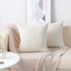 AIDUCHO Lot De 2 Housses De Coussin Décoratives 50 X 50 Cm - Velours Côtelé - Couleur Pure - Housse De Coussin En Peluche Douce - Pour Canapé, Voiture, Chambre à Coucher, Maison - Beige - 50 X 50 Cm 9 AIDUCHO Lot De 2 Housses De Coussin Décoratives 50 X 50 Cm - Velours Côtelé - Couleur Pure - Housse De Coussin En Peluche Douce - Pour Canapé, Voiture, Chambre à Coucher, Maison - Beige - 50 X 50 Cm -France Coussin et housse de coussin Soldes Boutique 65883852 5