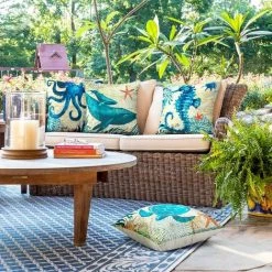 AIDUCHO Housse De Coussin 45 X 45 Cm Fleurs, Oiseaux, Animaux Et Plantes Motif Taie D'oreiller Imperméable Pour Canapé Maison Salon Chambre Décoration 4 Pièces (Créatures Marines) 7 AIDUCHO Housse De Coussin 45 X 45 Cm Fleurs, Oiseaux, Animaux Et Plantes Motif Taie D'oreiller Imperméable Pour Canapé Maison Salon Chambre Décoration 4 Pièces (Créatures Marines) -France Coussin et housse de coussin Soldes Boutique 65883862 3