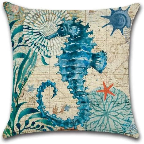 AIDUCHO Housse De Coussin 45 X 45 Cm Fleurs, Oiseaux, Animaux Et Plantes Motif Taie D'oreiller Imperméable Pour Canapé Maison Salon Chambre Décoration 4 Pièces (Créatures Marines) 5 AIDUCHO Housse De Coussin 45 X 45 Cm Fleurs, Oiseaux, Animaux Et Plantes Motif Taie D'oreiller Imperméable Pour Canapé Maison Salon Chambre Décoration 4 Pièces (Créatures Marines) – Image 5