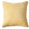 AIDUCHO Lot De 2 Taies D'oreiller Pour Canapé 45 X 45 Cm, élégant Avec Pom Poms, Coussins Décoratifs Pour Lit Double, Rembourrage Non Inclus (45 X 45 Cm, Jaune)