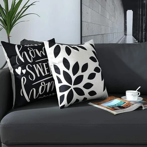 LLOVE Housses De Coussin, Housses De Coussin Décoratives Géométriques Modernes En Coton Et Lin Avec Fermeture éclair Invisible 45 X 45 Cm Housse De Coussin Lot De 4 Pour Salon Chaise Canapé 3 LLOVE Housses De Coussin, Housses De Coussin Décoratives Géométriques Modernes En Coton Et Lin Avec Fermeture éclair Invisible 45 X 45 Cm Housse De Coussin Lot De 4 Pour Salon Chaise Canapé – Image 3