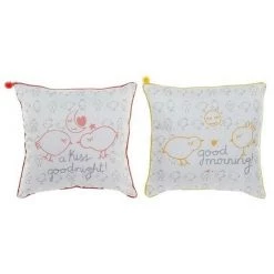 BRICOMARTEAU Coussin DKD Home Decor 8424001663385 Orange Polyester Jaune Enfant (2 Unités)