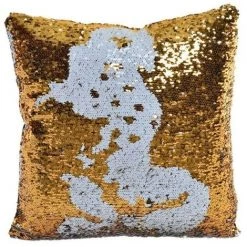 BRICOMARTEAU Coussin DKD Home Decor 8424001510658 Polyester Aluminium Enfant Paillettes
