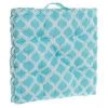 BRICOMARTEAU Coussin DKD Home Decor 8424001666539 Océan Polyester Aluminium Celeste Bleu Ciel Arabe (43 X 43 X 7 Cm)