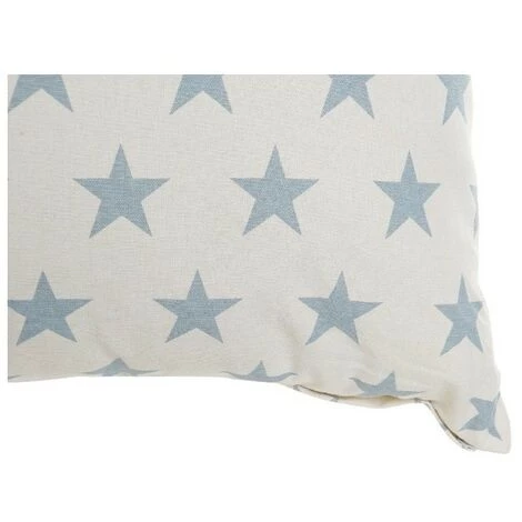 BRICOMARTEAU Coussin DKD Home Decor S3013347 Bleu Polyester Coton Aluminium Blanc (60 X 10 X 60 Cm) (2 Unités) 2 BRICOMARTEAU Coussin DKD Home Decor S3013347 Bleu Polyester Coton Aluminium Blanc (60 X 10 X 60 Cm) (2 Unités) – Image 2