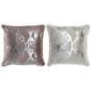 BRICOMARTEAU Coussin DKD Home Decor Beige Lila Polyester Aluminium Moderne (2 Unités)