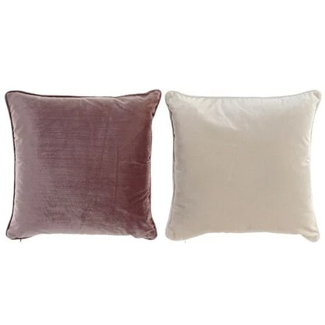 BRICOMARTEAU Coussin DKD Home Decor Beige Lila Polyester Aluminium Moderne (2 Unités) 2 BRICOMARTEAU Coussin DKD Home Decor Beige Lila Polyester Aluminium Moderne (2 Unités) – Image 2