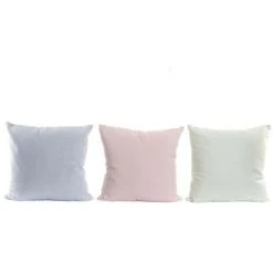 BRICOMARTEAU Coussin DKD Home Decor Coton (3 Pcs) (40 X 40 X 10 Cm)
