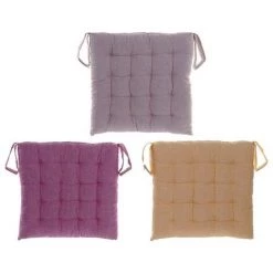 BRICOMARTEAU Coussin De Chaise DKD Home Decor Orange Coton Lila (3 Pcs) (40 X 40 X 4 Cm)