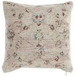 BRICOMARTEAU Coussin DKD Home Decor 8424001832378 Beige Marron Polyester Coton Menthe Aluminium Vert Rose Clair Arabe (45 X 12 X 45 Cm)