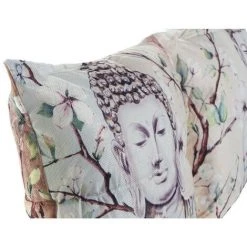 BRICOMARTEAU Coussin DKD Home Decor Gris Buda Polyester Aluminium Oriental (45 X 10 X 45 Cm) (2 Unités) -France Coussin et housse de coussin Soldes Boutique 65930151 3