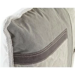 BRICOMARTEAU Coussin DKD Home Decor Gris Polyester Cuir Étoile Aluminium Blanc Vintage (45 X 15 X 45 Cm) -France Coussin et housse de coussin Soldes Boutique 65933425 3